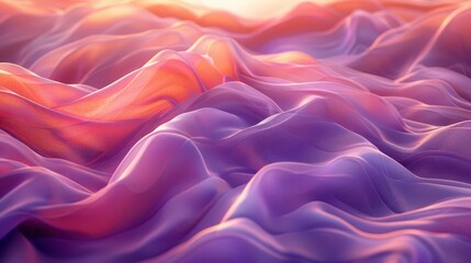 Obraz premium A colorful, abstract wave-like landscape with flowing textures and gradients.