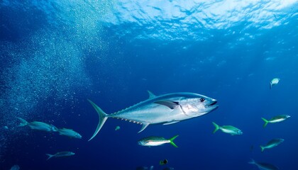 水中を泳いでいるマグロ