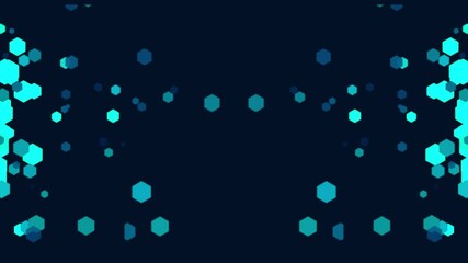 Dark BLUE blurry hexagon background design. Geometric background in Origami style with gradient.