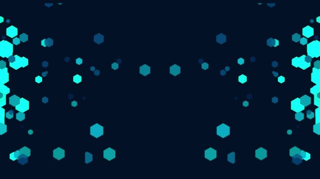 Dark BLUE blurry hexagon background design. Geometric background in Origami style with gradient.