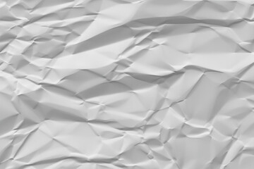 white crumpled and creased paper poster texture background