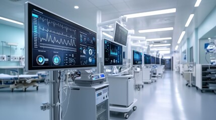 Health monitoring systems in modern hospitals medical facility digital technology clinical environment professional viewpoint