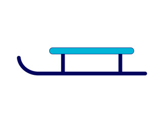 Sled icon. Winter icon. Flat vector icons