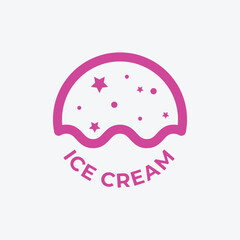 ice cream logo icon design illustration