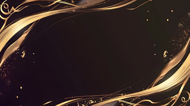 An elegant golden frame surrounding a design concept, ideal for use in invitations or branding materials.