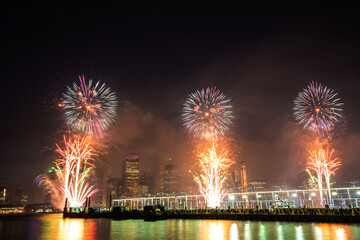 Fireworks over New York