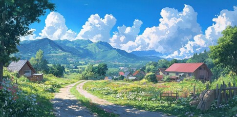 Vibrant Anime Backdrop Wallpaper