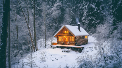 house in the snow