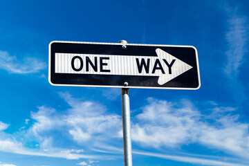 One way sign in New York
