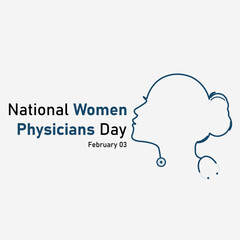 vector graphic of National Women Physicians Day good for national National Women Physicians Day celebration. flat design. flyer design.flat illustration.