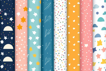explore playful pastel seamless patterns for children's fabric