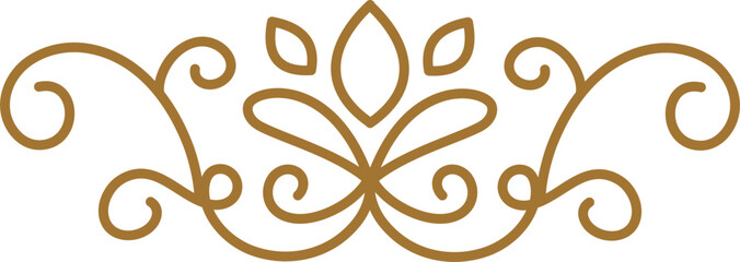 Flourish divider ornament vector