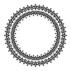 Damask Round Wreath circular round ornament floral Abstract pattern, Classic Victorian traditional style, illustration Vintage Design, Floral frames, Mandala, Antique, Moroccan frame