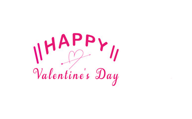 バレンタインデーのシンプルなピンク色のロゴマーク
