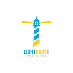 Creative Lighthouse Concept Logo Design Template
