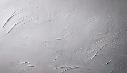 Fototapeta premium 淡いグレーの漆喰背景にオフホワイトの柔らかなテクスチャが広がり、シンプルで洗練された印象を与えるデザイン 