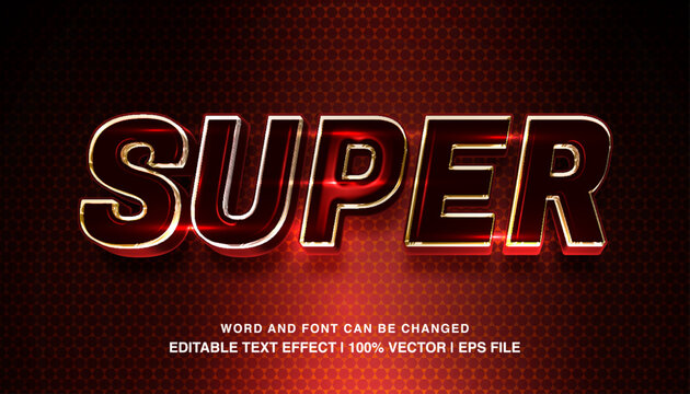 editable super red typeface