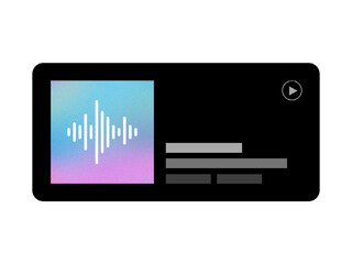 Black and Grey Monochromatic Audio Player UI Element