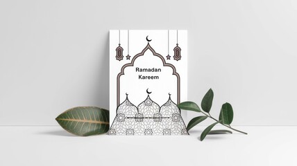 Ramadan Kareem Greeting Card Islamic Design