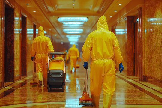 Detailing Hotel Interiors: A Brigade of Cleaners' Thorough Approach