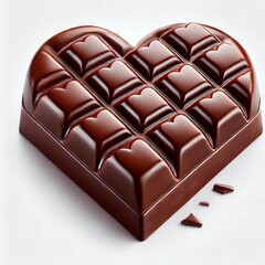 Obraz premium Heart shaped chocolates on a white background