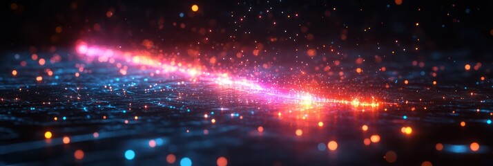 Fototapeta premium Abstract Cosmic Nebula: A Symphony of Light and Color