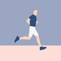 Fototapeta premium men are participating in a running tournament