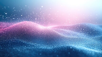 Obraz premium Abstract shimmering waves with colorful sparkles