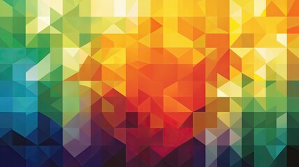 Obraz premium Vibrant geometric abstract pattern in warm colors