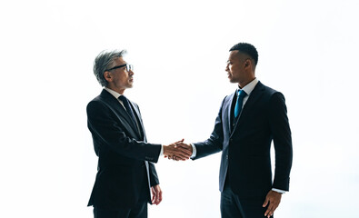 handshake, shaking hands, business, man, silhouette, businessman, global, foreigner, multinational,...