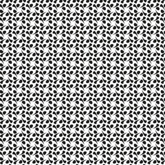 Black and white vector seamless pattern with small diamonds, star shapes, rhombuses. Abstract black and white geometric texture. Simple minimal wide repeat background.