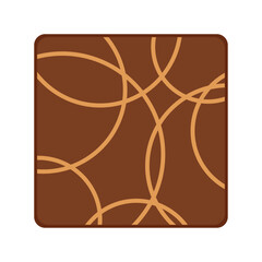 幾何学模様デザインのチョコレートイラスト、バレンタインチョコのアイコン