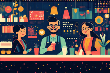 Organizing Team Efficiently Setting Up a Conference Room