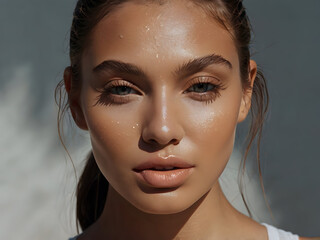 Sweat-Proof Makeup Tips for Summer: A comprehensive guide on sweat-proof makeup techniques, focusing on products and steps to ensure a flawless look in hot weather. © Yuiziee