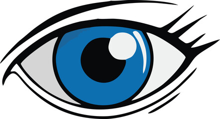 eye black and white line vector illustration white background