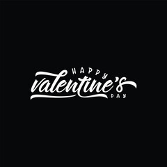Happy Valentine's Day handwritten lettering. Suitable for websites, social media posts, printed greeting cards, and festive decorations.