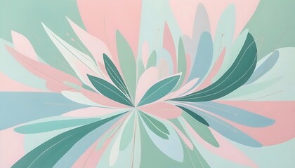 Fototapeta premium Abstract Pastel Flower Design Featuring Soft Hues