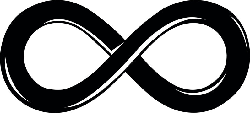 vector illustracion black and white infinity symbol 