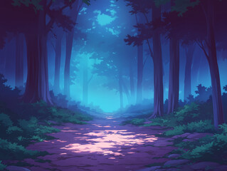 Fototapeta premium Enchanted Forest Pathway at Dawn