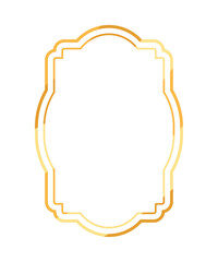 golden frame retro design