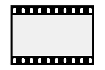 Film strips mockup templates of old retro film frame with shadow on background. Video or movie film...