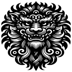 Barongsai or chinese lion dragon