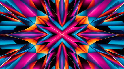 Vibrant Geometric Design with a Centered Cross