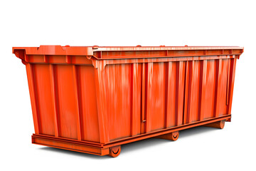 Orange Roll-Off Dumpster: Waste Disposal on Wheels