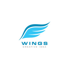 Obraz premium Creative Wings Concept Logo Design Template