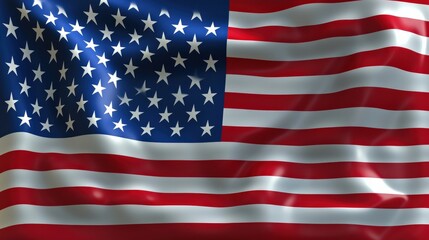 Fototapeta premium Waving American Flag,Red White Blue