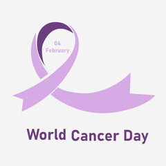vector graphic of World Cancer Day good for national World Cancer Day celebration. flat design. flyer design.flat illustration.