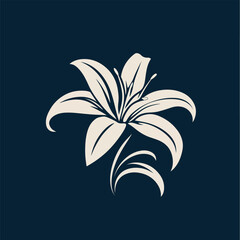 Flat vector calla lily flower illustration