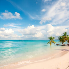 Fototapeta premium beach with palm trees
