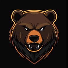  Bear mascot logo, Esports gaming emblem of different variations of Bear, Sports Team emblem, Bear logo collection, Animal Logo set for team, Bear face or bear head logo, tshirt print design